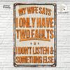 Metal Tin Sign Retro Poster 20x30cm Wall Art Home Decor