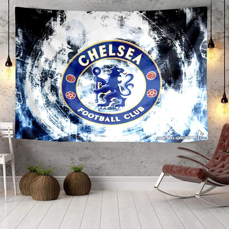 Chelsea Football Club Crest Tapestry, Unique Design Tapestry, Wall Decor for Bedroom,Livingroom, Playroom,Heartwarming Fan Holiday Gifts