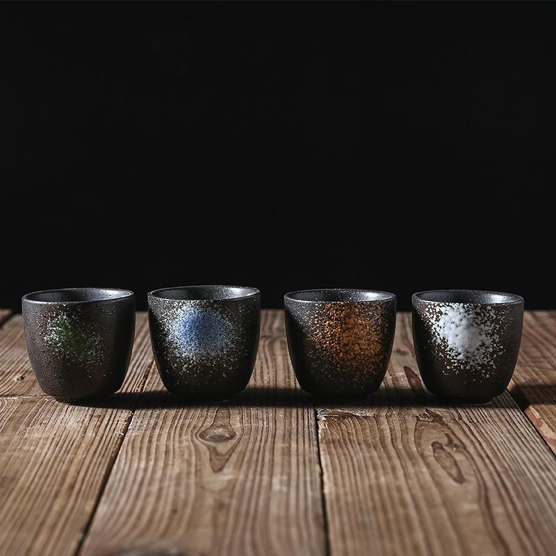 Japanese Style Ceramic Water Mugs Vintage Single Pottery Kung Fu Tea Cups Drinkware Coffee Cups Wine Mug Small Water Mugs New
