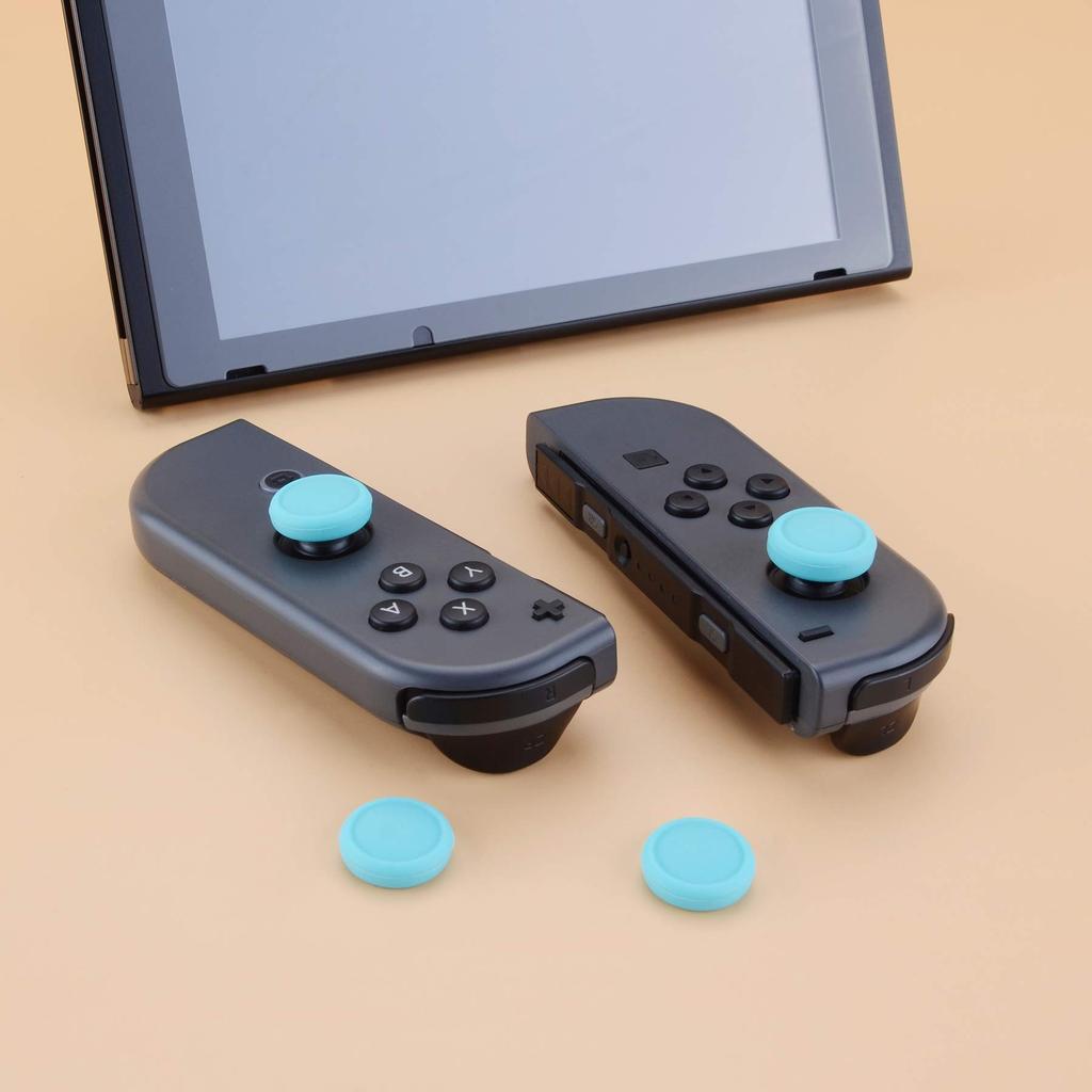 eXtremeRate PlayVital Cute Switch Thumb Grip Joystick Caps for Switch and Silicone Analog Covers for Sticks Caps, Switch, Lite, OLED, Joy-Con [Bondi
