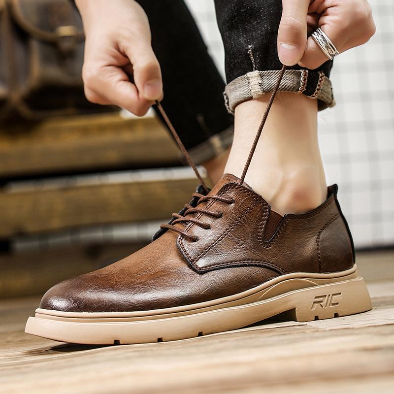 Fashion Summer Genuine Leather Oxford Shoes High Quality Outdoor Lace-up Men Sneakers Luxury Brand Handmade Leather Casual Walking Shoes