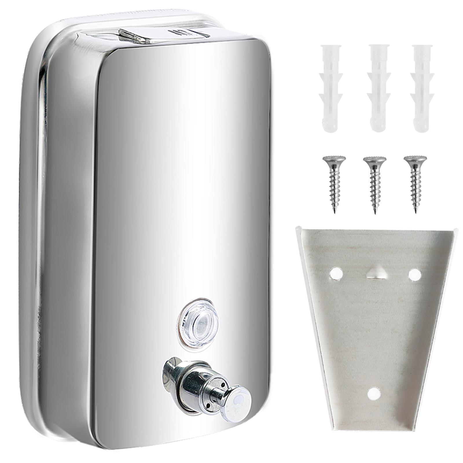 

850 мл/1050 мл дозатор для мыла из нержавеющей стали настенное крепление для ванной комнаты жидкое мыло моющее средство гель для душа бутылка для хранения туалет кухня