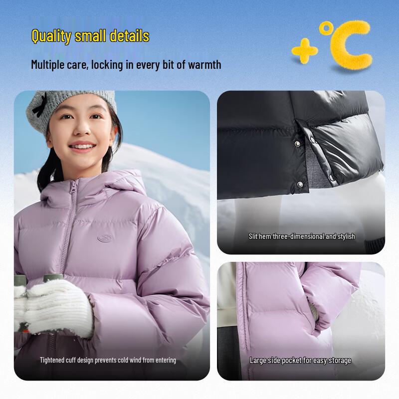 Anta Girls' Mid-Length Four-Proof Down Jacket A62547916