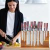 Multi-functional Storage Knife Holder with Strong Magnets Home Kitchen Double-sided Wooden Magnetic Knife Holder with Magnetic Support