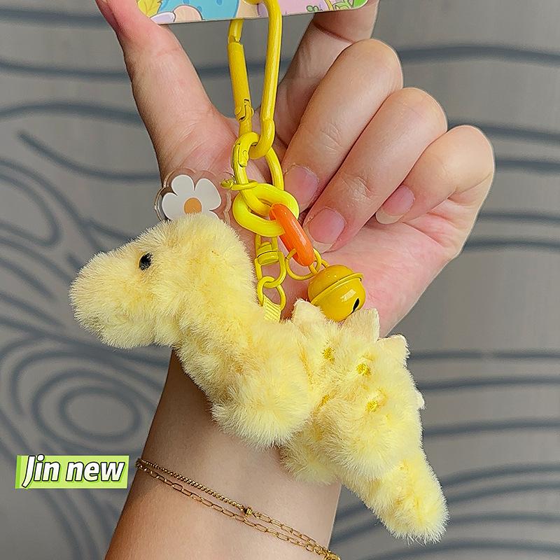 Colorful Dragon Animal Pendant Keychain Bag Plush Decor Accessories Dolls Pendant Gifts
