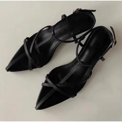 Fashion Summer New Women Sandal Fashionable Narrow Band Ladies Gladiator Shoes Thin Low Heel Ankle Strap Dress Party Shoes Zapatos Mujer
