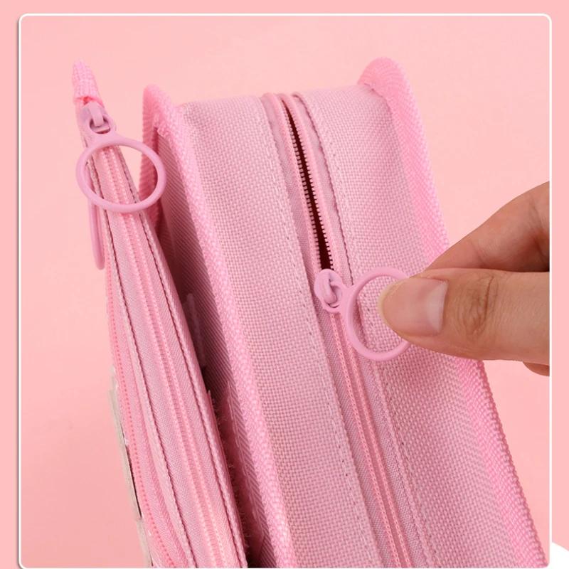 Mehrschichtige Aufbewahrung Schüler-Federmäppchen Große Kapazität Cartoon Schreibwaren Aufbewahrungstasche Multifunktionales Schüler-Federmäppchen