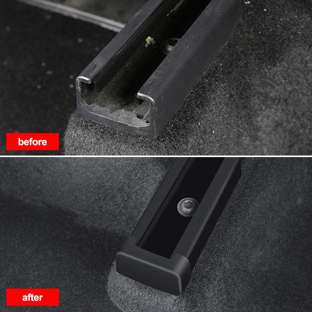 4pcs Car Seat Rear End Rail Cover Protector Backseat Slide Protection Anti-kick for Tesla Model 3 Y Juniper 2025 Accessories
