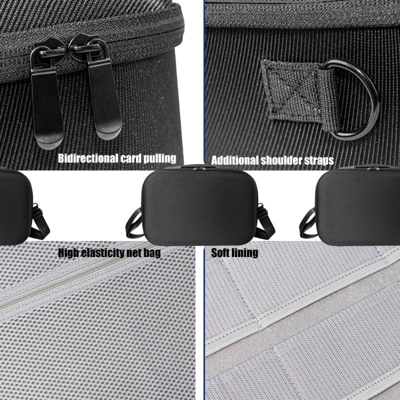 Heavy Duty Controller Storage Box Lightweight Travel Carrying Case with Shoulder Strap for Studio Host Accessories