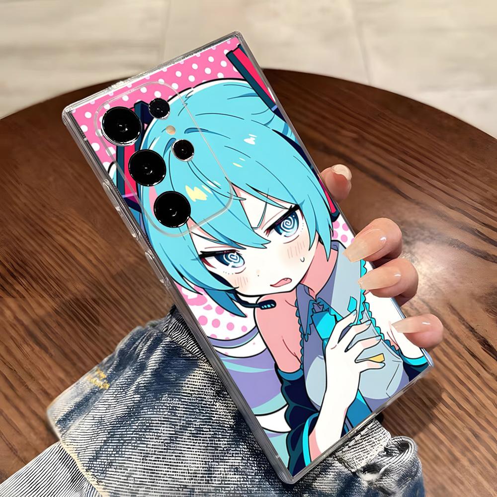 

Cute Anime Girl Phone Case For Samsung S26 S25 S24 Ultra S23 Fe S22 S20 S21 Plus Plus 5G Fe Transparent Cover Galaxy S22 5G