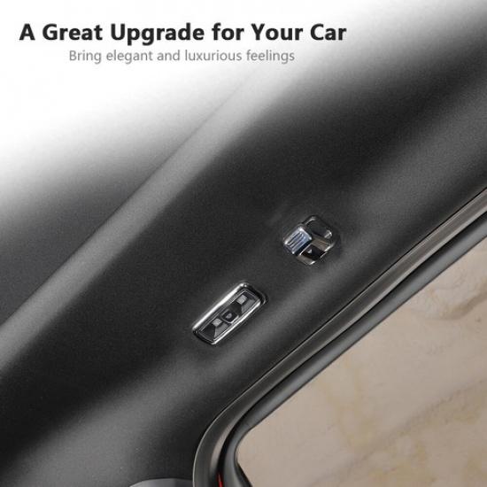 Roof Hook & Reading Light Cover Trim For Ford F150 - Chrome Accessories