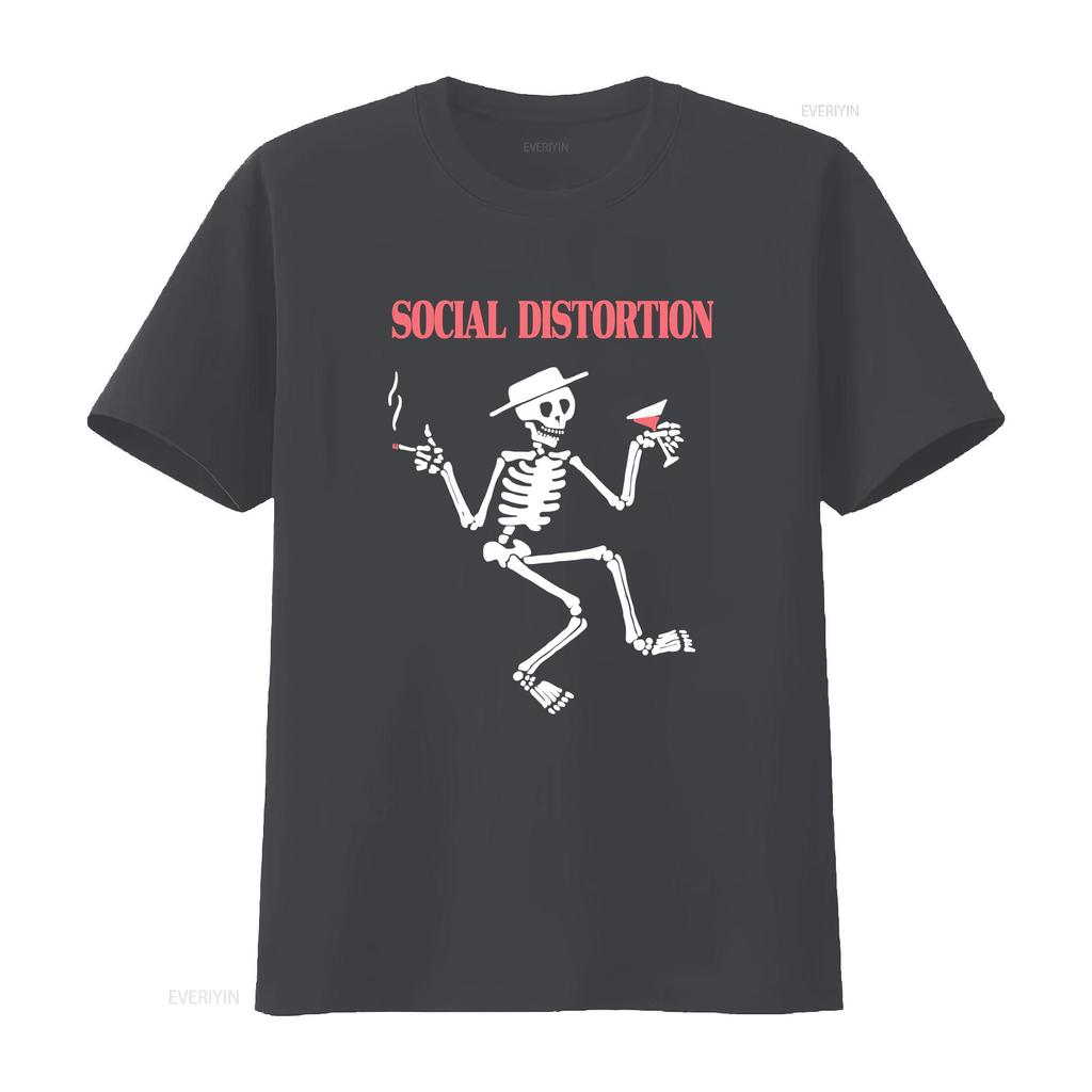 Vintage Social Distortion Skeleton Giant T Shirt Size Medium Rock Band  s vintage Washed Top For Everyday Wear Stylish