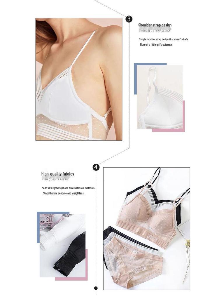 Wire-free Summer U-Shaped Backless French Lace Bra