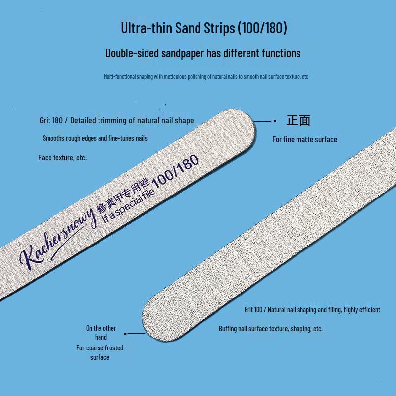Ultra-Thin Washable Wood Chip Nail File for Shaping and Buffing In Salons