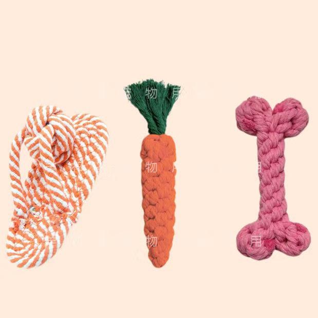 Durable Cotton Rope Frisbee Toy Set for Small To Medium Dogs