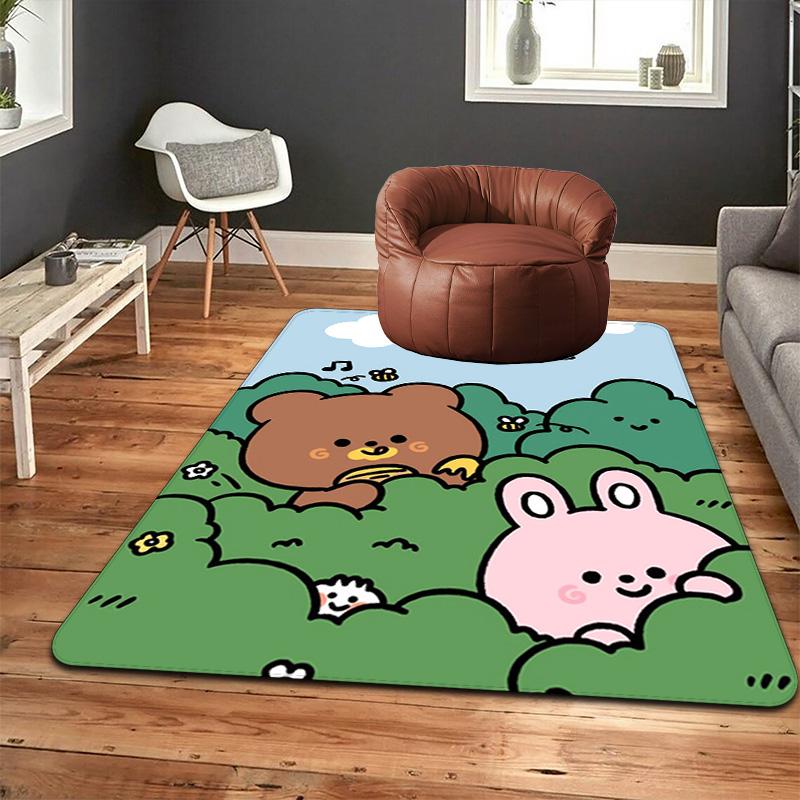 Cartoon Animals Rug Floor Mat for Living Room or Bedroom Soft and Comfortable Carpet a Gift for Birthday and Holiday.SFF0917347