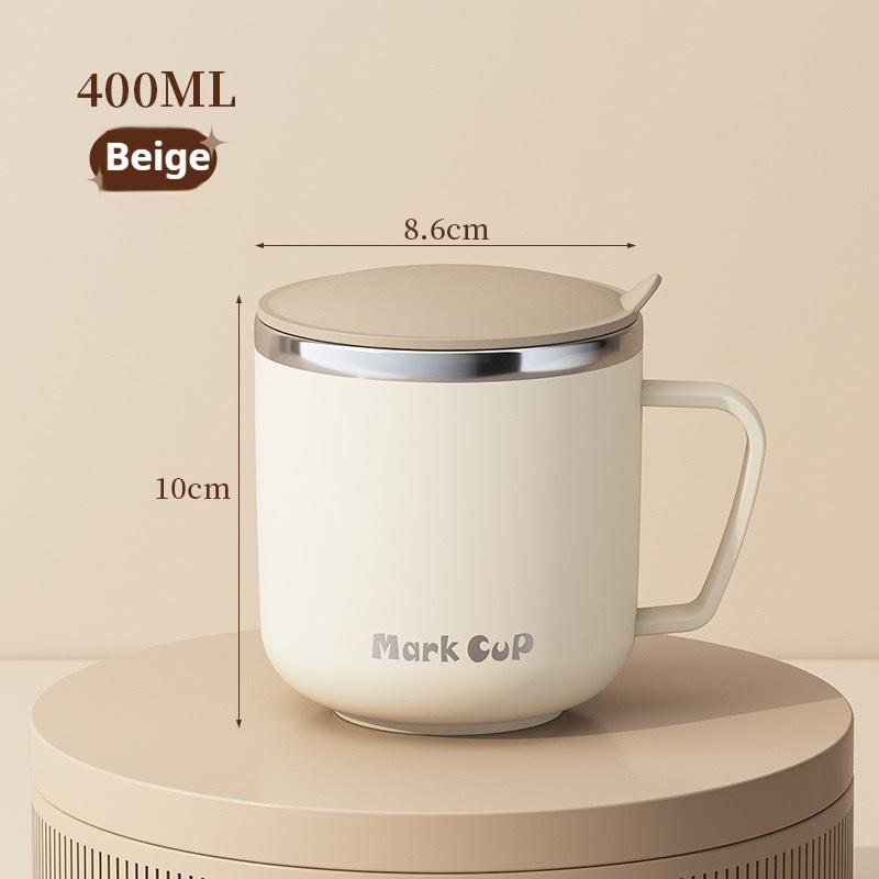 400ML Leak Proof Drinking Cup Stainless Steel Coffee Cup With Lid Drinkware Double Wall Water Bottle Thermal Cup Milk Coffee Mug