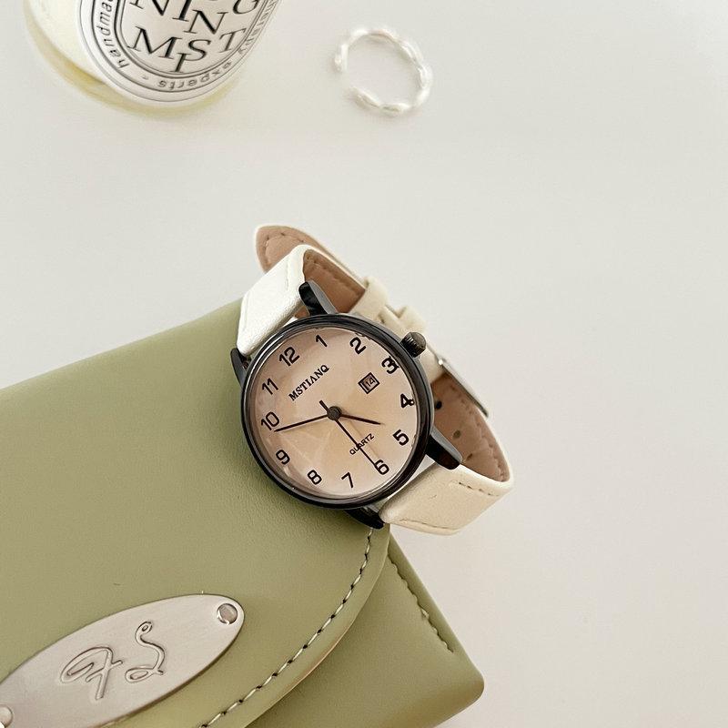 Watch Female Student Junior High School High Value Simple Temperament Female Retro Style Test Female Junior High School Student Quartz Watch