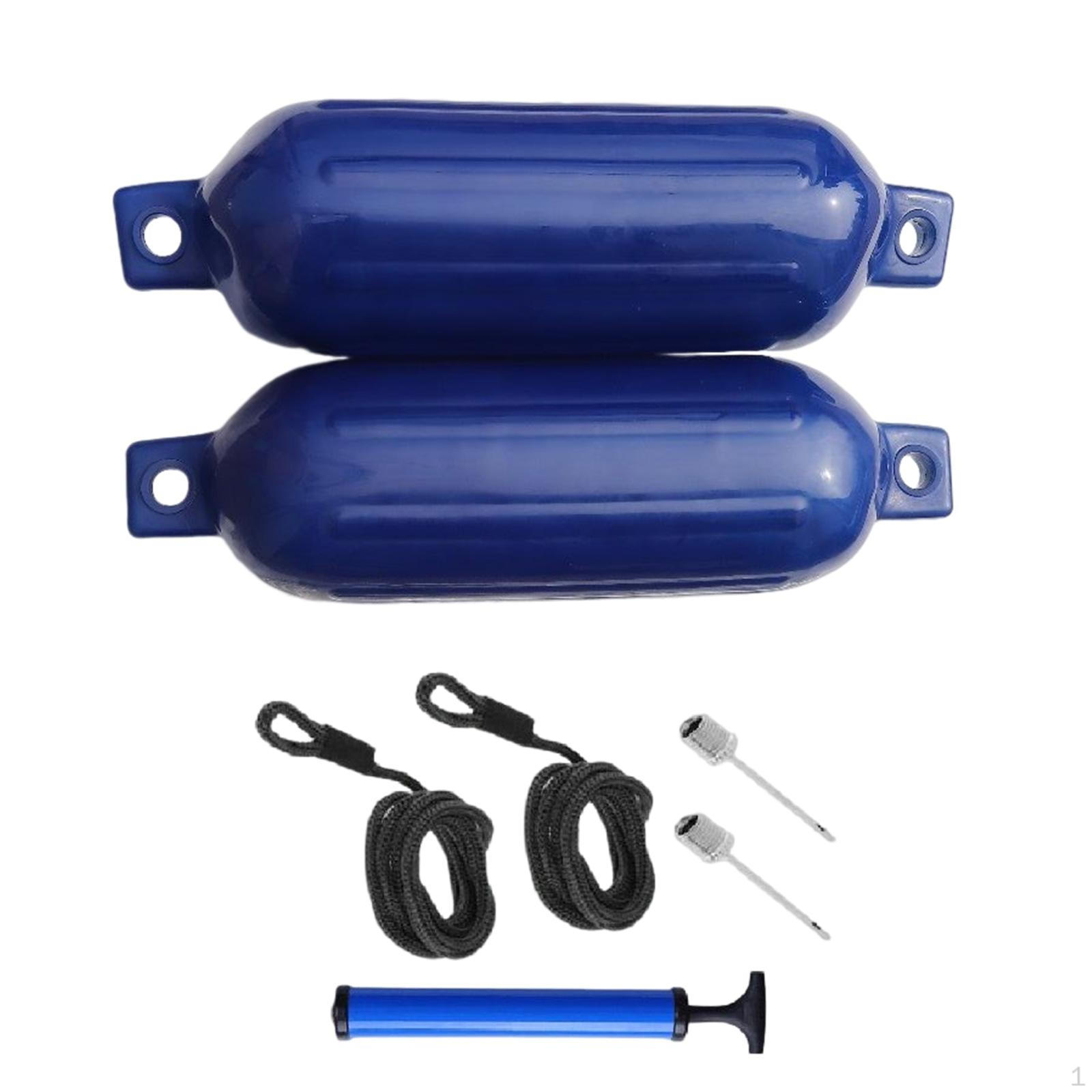 

2 Marine Boat Protection Inflatable Anti Bumpers for Docking Blue