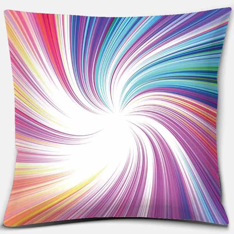 Rainbow Printing Square Pillowcase Home Decoration Car Sofa Cushion Cover