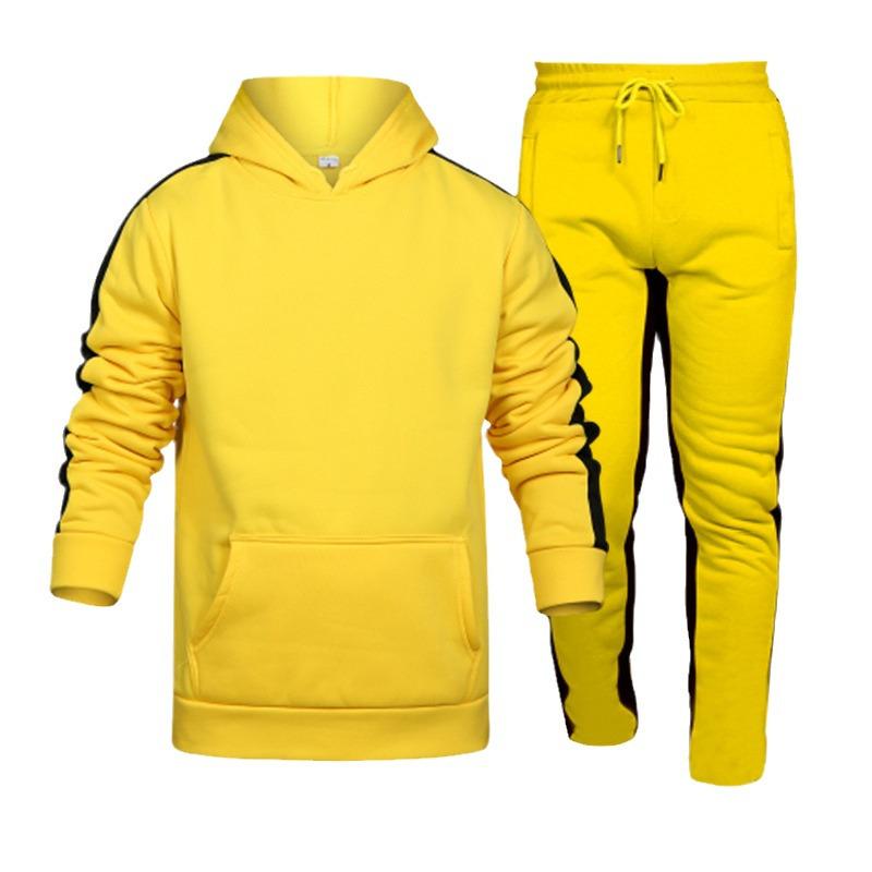 2024 Herbst/Winter Trendiges Herren Kapuzenpullover & Lässige Lange Hosen Set