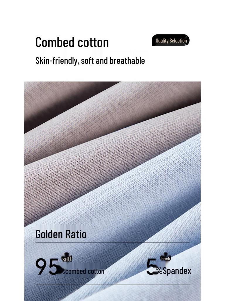 LEE Men's 10A Antibacterial Combed Cotton Seamless Boxer Briefs (3-Pack)