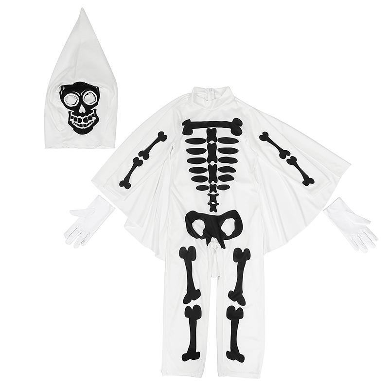 

Cosplay Halloween Skeletons Costume Party Accessories Children Costume Gift Set XS білий