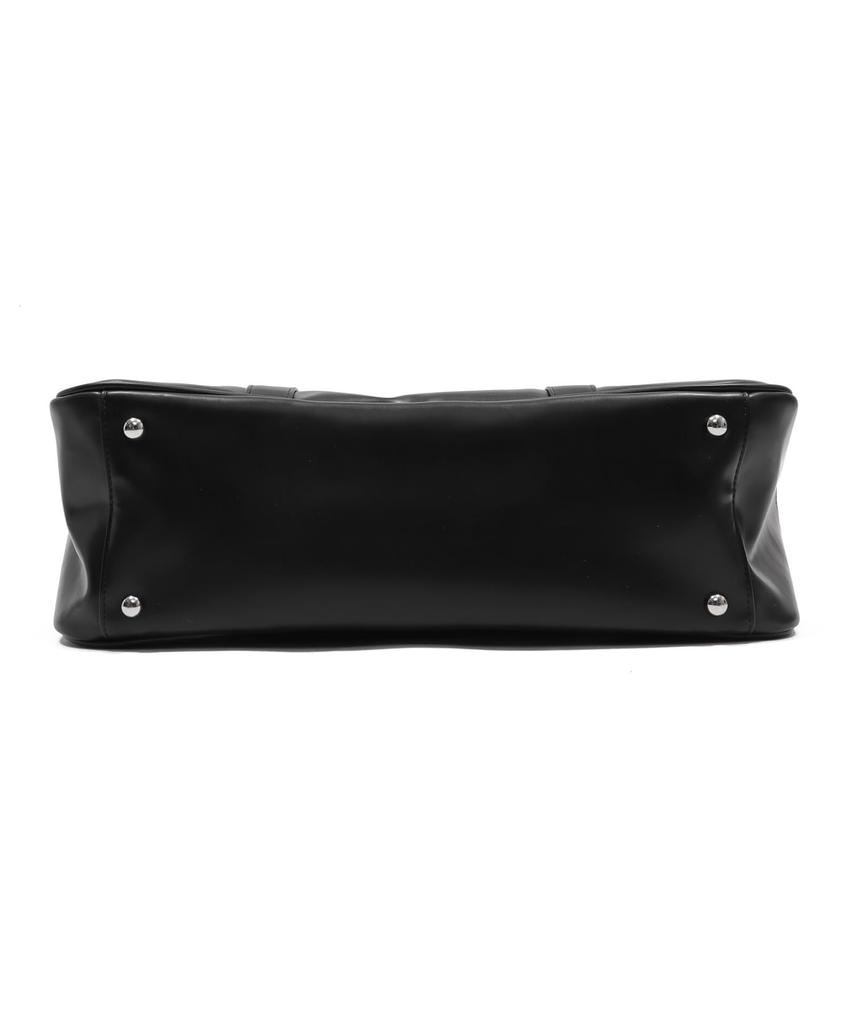 WEGO PU School Bag, Simple Design, Perfect for Students, High School Students, and Commuters, Size F, Black
