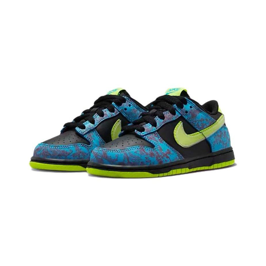 Nike Kids' Dunk Low SE Black Baltic Blue Volt DV1695-900