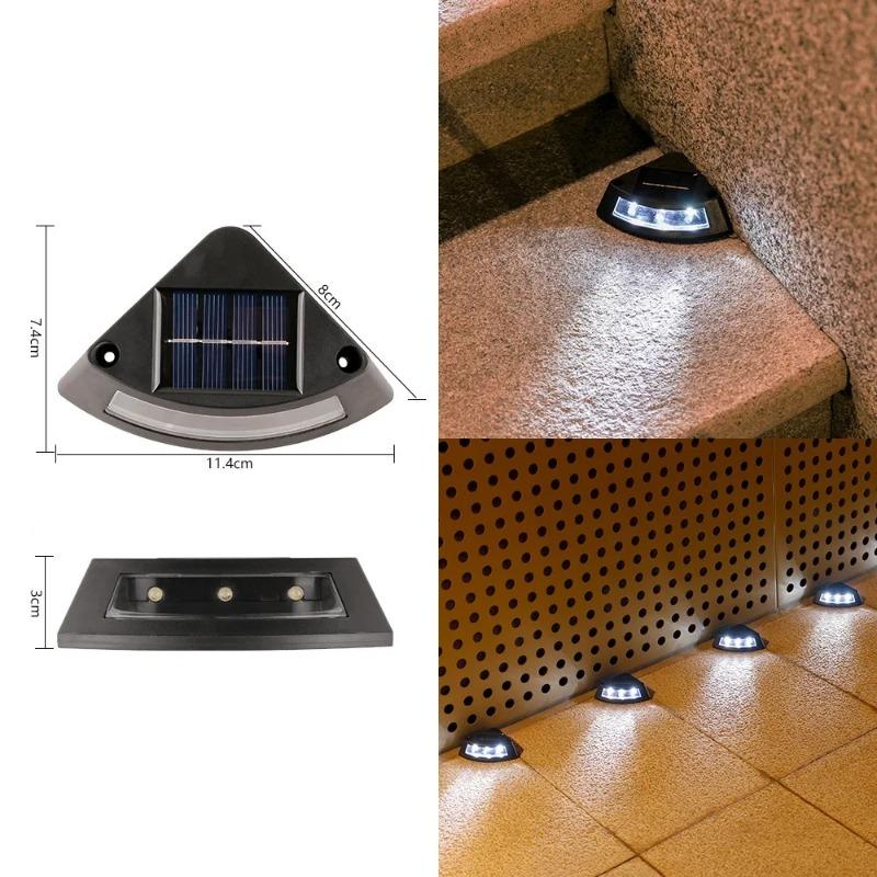 4/1Pcs NEW Solar Step Lamp Outdoor Home Garden Staircase Patio Lights Steps Walkway Light Lamps Outdoor LED Decorative Solar Step Lamp