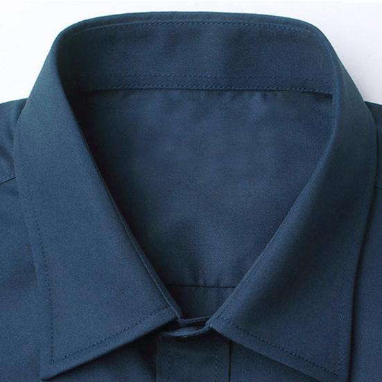 Skjorte for menn Ren turn-down krage Formell Slim Fit Summer Top for Work