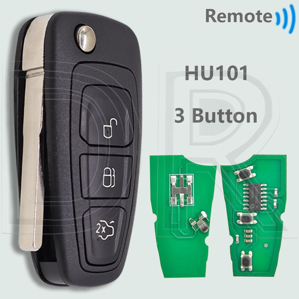 DR 5WK50165 5WK50166 5WK50168 433FSK 4D63+/4D83Chip HU101/FO21 Car Remote Key For Ford Focus Fiesta Kuga C-Max Mondeo Galaxy