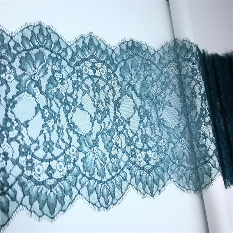 ( 4 Colors ) 3m x 22cm French Chantilly Lace, Non-stretch Eyelash Lace Trim for Bra, Underwear, Lingerie, Dress, Garment, Sewing & Crafting