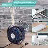 Portable Mini USB Battery Operated Table Fan 3 Speeds Quiet Powerful Desktop Fan for Home Office Car Outdoor Use
