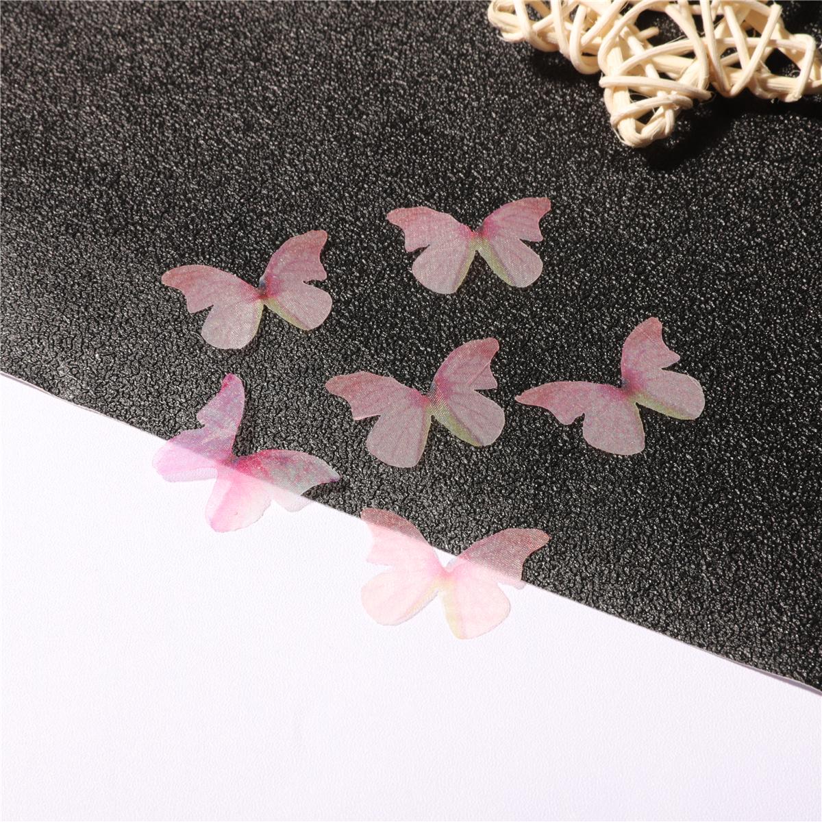 

10 шт. красочный тюль с крыльями бабочки, пленка, подвески, подвески, разъемы для изготовления ювелирных изделий своими руками, серьги 4.5x3mm розовый