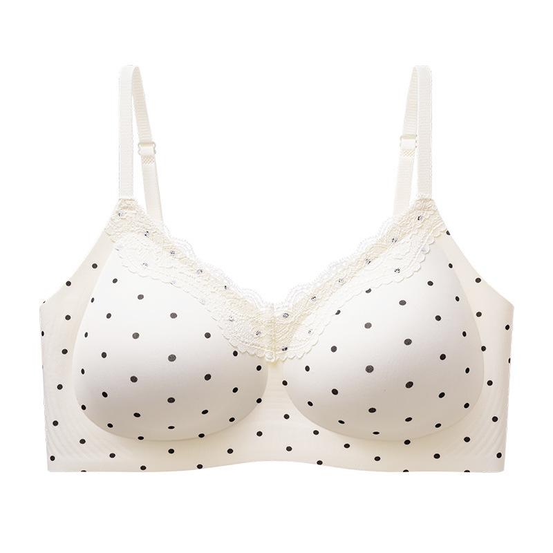 Back Buckle Lace Floral Seamless Underwear Women's Small Breasts Gather and Close Secondary Breasts, Anti-sagging, Comfortable and Soft Support