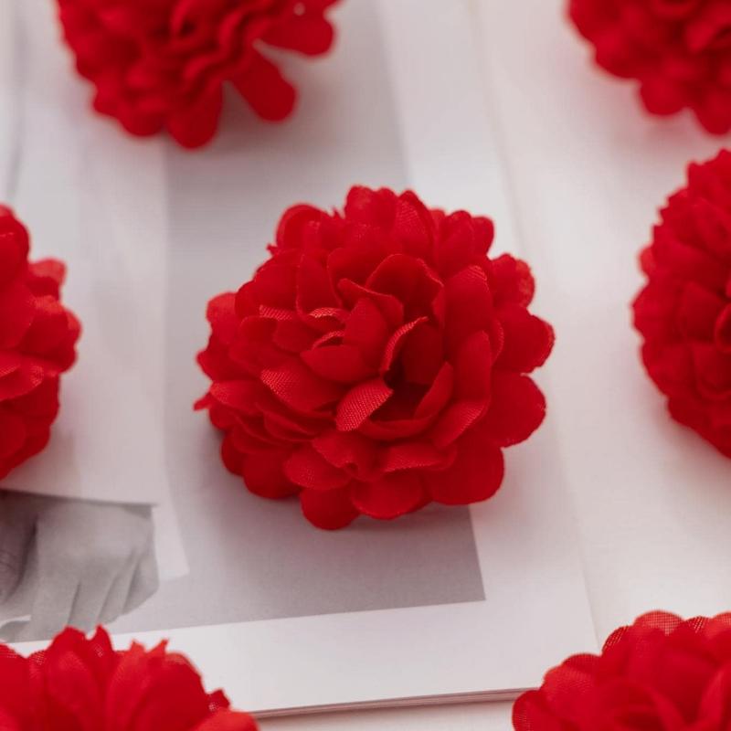 6 Stück Packung Ringelblumenköpfe Großhandel, Orange Künstliche Blumenköpfe Seide Falsche Blumenköpfe, Kugel Chrysanthemen Großhandel Mini Blumenköpfe