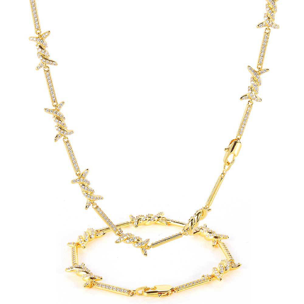 

Ожерелье в стиле хип-хоп в европейском и американском стиле с японской пряжкой в виде слова, 2,5 мм, тонкая цепочка с шипами, микроинкрустированная цирконием, мужские и женские парные браслеты 40cm