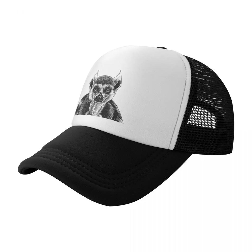 Ring Tailed Lemur  Ink Illustration Baseball Cap Beach Outing Sailor Cap for Men Hat Baseball Cap Kids Hat Mens Tennis Womens