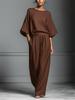 Women's Summer New Casual Fashion Elegant Wide Leg Linen Set