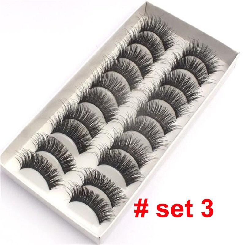 8/20 párov 15-20 mm prírodné 3D umelé mihalnice Makeup Kit Mink Lashes Predlžovanie norkových mihalníc