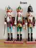 30CM Wooden Nutcracker Ornament for Christmas - Creative Home Decor