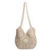 Crochet Cotton Thread Hollow Knitting Street Trend Grandmother Grid Leisure Vacation Shoulder Tote Women's Bag