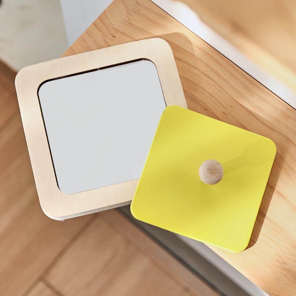 Topmix Baby Montessori Mirror Puzzle Busy Board Wooden Toys Children Early Educational Sensory Toy For Toddler Preschool Teaching Aids