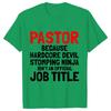 Pastor Cool Křesťanská trička pro muže Letní streetové oblečení Krátký rukáv Manžel Přítel Narozeninové dárky Tričko Pánské oblečení