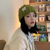 Lovely Stripe Plain Labeling Autumn Letter Knitted Hat Woolen Hat Korean Style Caps Women Beanies