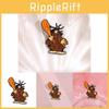 Character Eyecatching Cartoon Pin Brooch In Alloy With Cute And Angry Tree Stump Style
