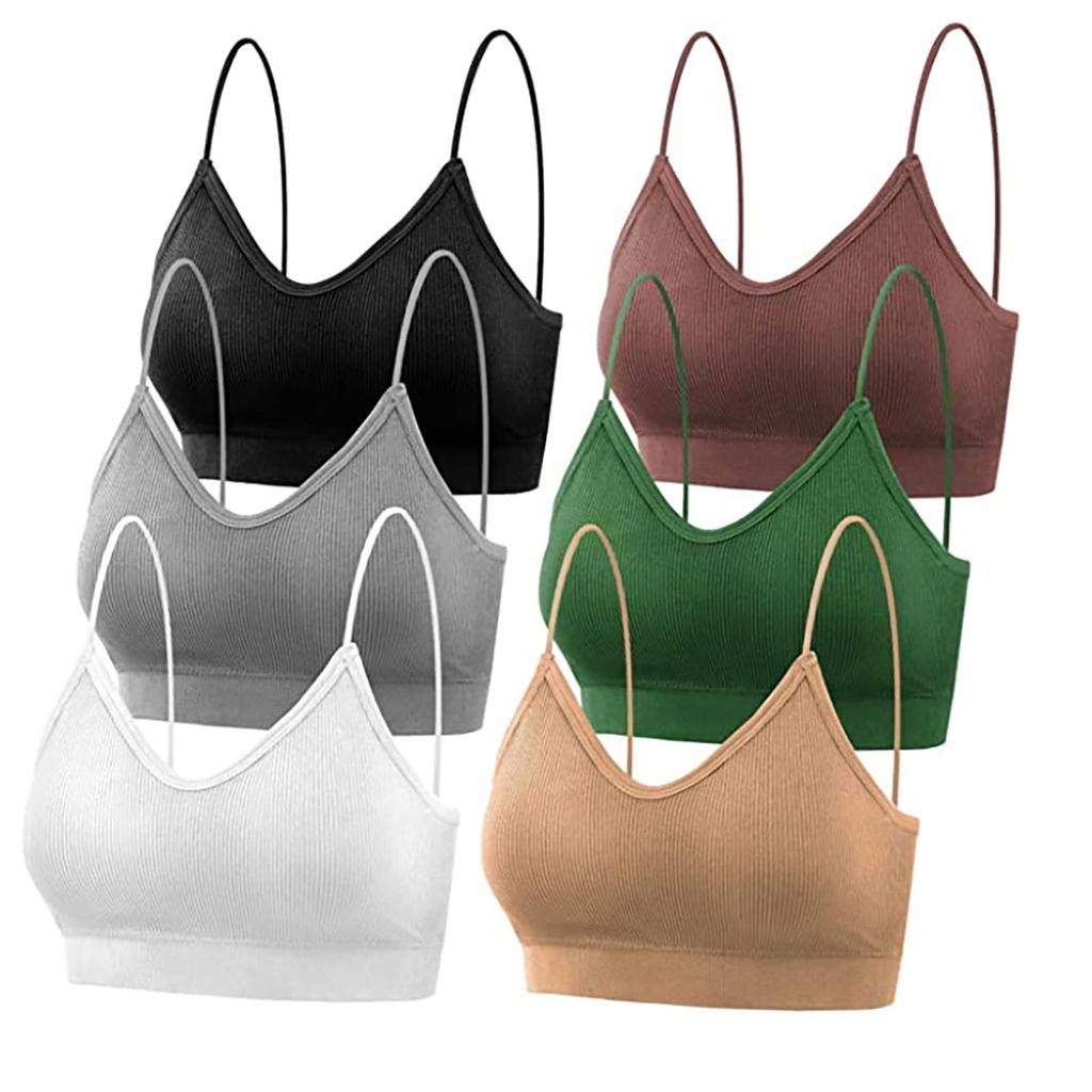 V-Ausschnitt-BH, nahtlos, gepolstert, Camisole, Bandeau, Sport-BH, Schlaf-BH