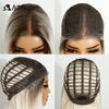 Noble Synthetic Lace Front Wigs For Women 12 Inch Cosplay Short Bob Lace Wig With Bangs Pre Plucked Pre-Cut White Lace Wig