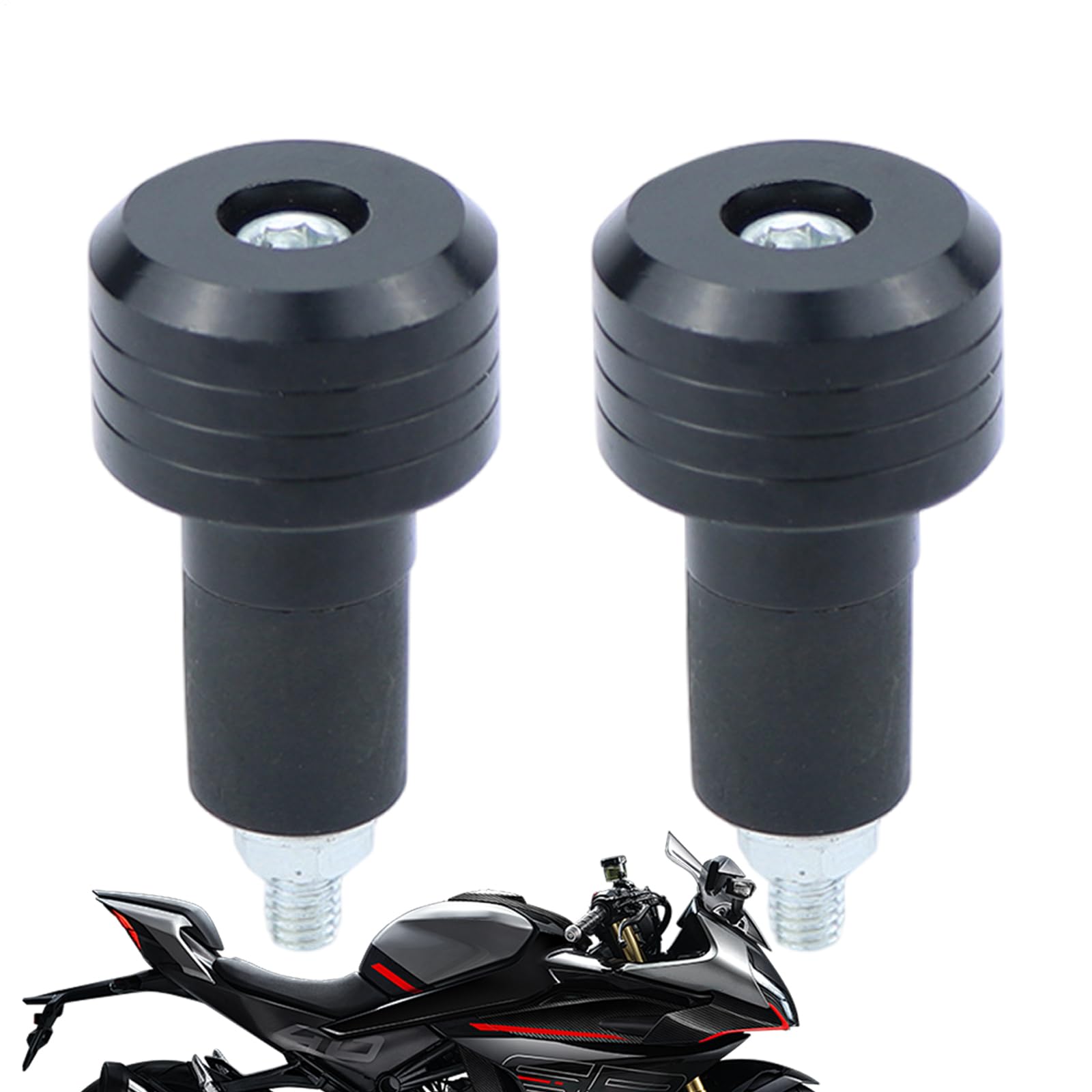 Заглушка для руля мотоцикла, Конец руля мотоцикла | Vista 2X Сплав Заглушка конца руля, See description чёрный